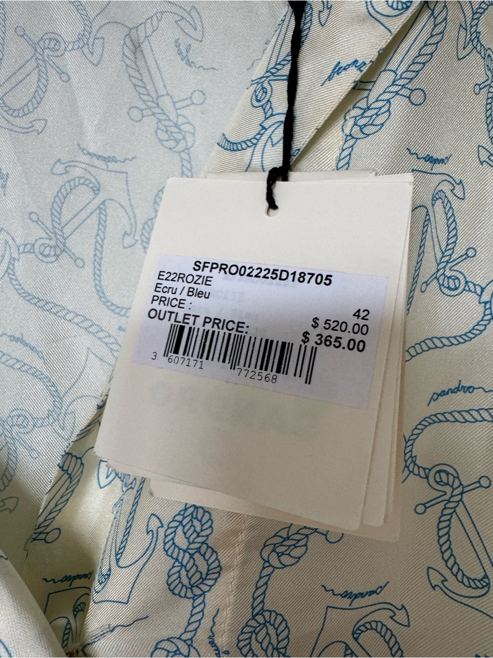 SANDRO PARIS SILK DRESS SIZE 10 - Picture 7 of 9